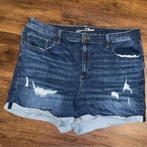 Distressed Denim Shorts